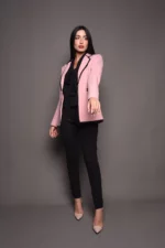 Pink Suit With Gold Zippers for Women