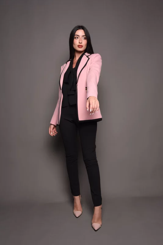 Pink Suit With Gold Zippers for Women