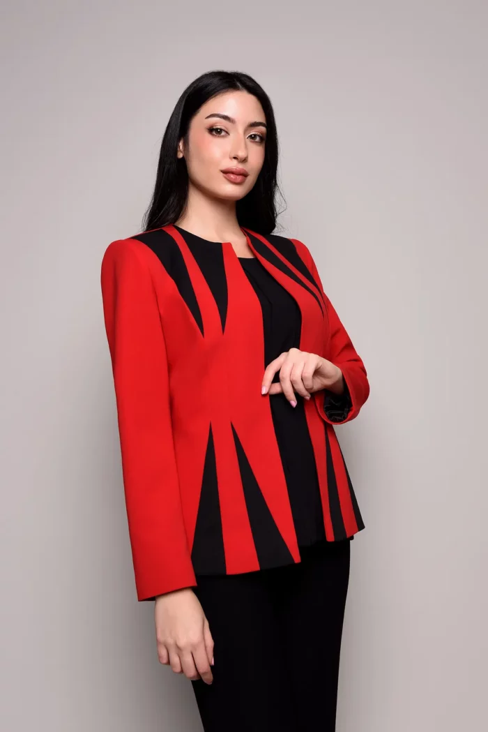 Red and Black Jacket for Women