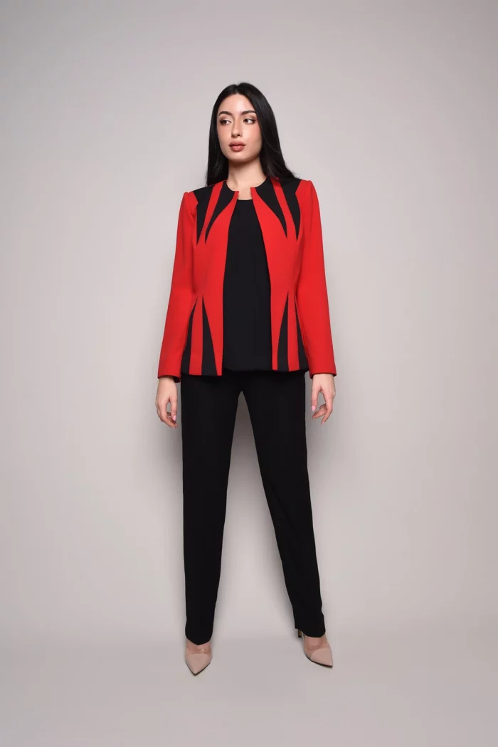 Red and Black Suit for Women