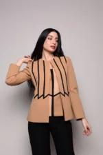 Beige and Black Jacket