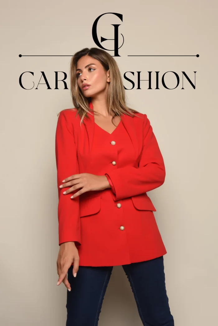 Care Fashion Red Blazer For Women