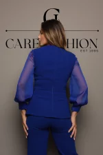 Blue Suit with Satin For Women