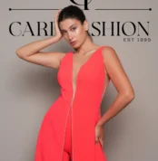 Coral Crepe Jump Suit